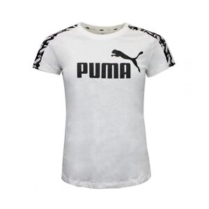 Puma Short Sleeve Crew Neck White Womens T-Shirt 582848 02 Cotton - Size Small