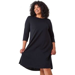 Roman Curve Womens Pocket Detail Swing Stretch Dress - Black - Size Uk 22-24