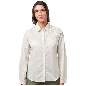 Craghoppers Womens Kiwi Quick Drying Long Sleeve Shirt - White Cotton - Size Uk 10 (Women'S)