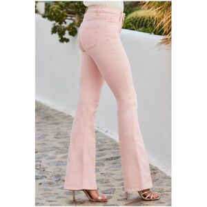 Sosandar Womens Soft Pink Kick Flare Jeans - Size 6 Regular