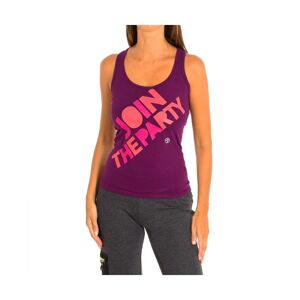 Zumba Womenss Round Neck Sleeveless T-Shirt Z1t00360 - Lilac Cotton - Size Small