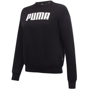 Puma Womens Essentials Full Length Crew Neck Sweatshirt - Black Cotton - Size X-Small