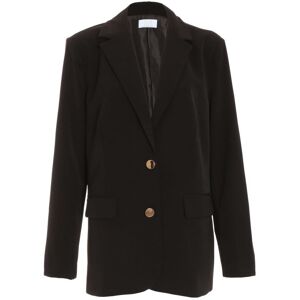 Quiz Womens Black Oversized Tailored Blazer - Size 12 Uk