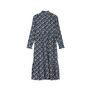 Regatta Womens/ladies Orla Kiely Water Floral Long-Sleeved Midi Dress (Blue) Cotton - Size 14 Uk
