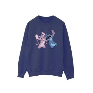 Disney Womens/ladies Lilo & Stitch Kisses Sweatshirt (Navy Blue) - Size Medium