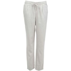 Vero Moda Womenss Jesmilo Linen Blend Trousers In Natural - Cream Viscose - Size 6 Uk