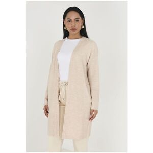 Brave Soul Womens Camel 'Initial' Longline Cardigan - Size X-Small