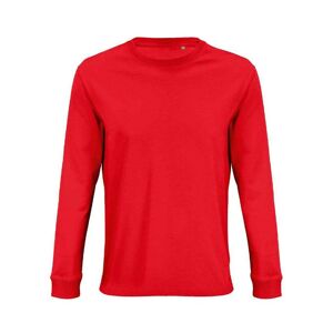 Sols Unisex Adult Pioneer Organic Cotton Long-Sleeved T-Shirt (Bright Red) - Size X-Small