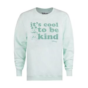 Disney Womens/ladies Its Cool To Be Kind Mickey Mouse Sweatshirt (Seafoam) - Green - Size Large