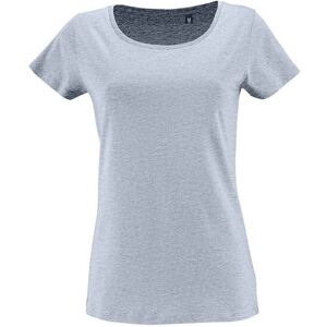 Sols Womens/ladies Milo Heather T-Shirt (Sky Blue) - Size Large