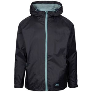 Trespass Womens/ladies Tayah Ii Waterproof Shell Jacket (Black/teal) - Size Large