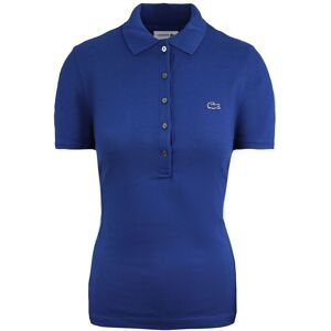 Lacoste Slim Fit Womens Navy Polo Shirt - Blue Cotton - Size 12 Uk