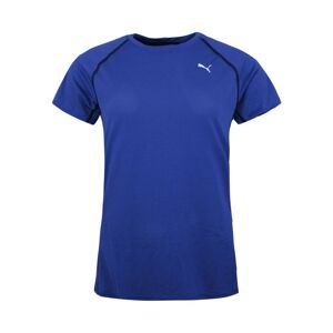 Puma Pe Running Short Sleeve Tee Womens Gym Fitness Crew Neck Top Blue 513813 09 Cotton - Size 12 Uk