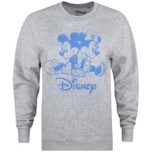 Disney Womens/ladies Mickey & Minnie Mouse Sketch Sweatshirt (Grey Heather) - Size Small