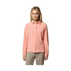 Craghoppers Womens Nosi Life Pro Long Sleeve Walking Shirt - Pink - Size 10 Uk