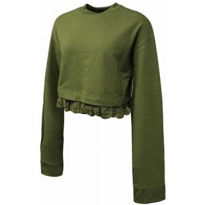 Puma X Rihanna Fenty Long Sleeve Crew Neck Dark Olive Womens Sweaters 574289 02 - Green Cotton - Size 8 Uk