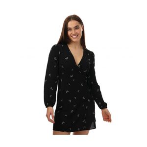 Only Womenss Nova Lux Tia Wrap Dress In Black - Size 12 Uk