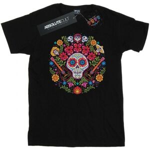 Disney Womens/ladies Coco Embroidered Skull Print Cotton Boyfriend T-Shirt (Black) - Size Large