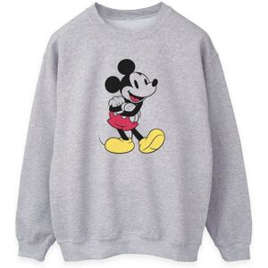 Disney Womens/ladies Classic Mickey Mouse Sweatshirt (Heather Grey) - Size Large