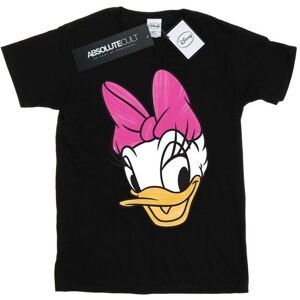 Disney Womens/ladies Daisy Duck Head Painted Cotton Boyfriend T-Shirt (Black) - Size Large