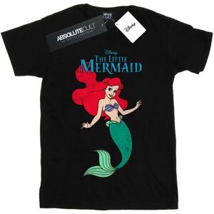 Disney Womens/ladies The Little Mermaid Line Ariel Cotton Boyfriend T-Shirt (Black) - Size Large