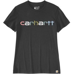 Carhartt Womens Lightweight Short Sleeve Graphic T Shirt - Black Cotton - Size X-Small