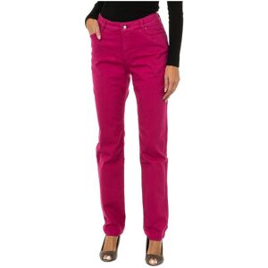 Armani Womenss Long Stretch Denim Pants 6y5j18-5d3iz - Pink Cotton - Size Eu 34 (Womens)