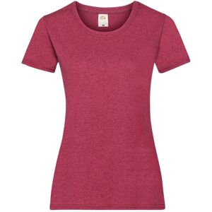 Fruit Of The Loom Ladies/womens Lady-Fit Valueweight Short Sleeve T-Shirt (Pack Of 5) (Vintage Heather Red) - Multicolour Cotton - Size X-Small