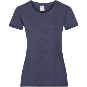 Fruit Of The Loom Ladies/womens Lady-Fit Valueweight Short Sleeve T-Shirt (Pack Of 5) (Vintage Heather Navy) - Multicolour Cotton - Size Medium