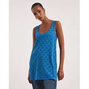 JD Williams Blue Print Sleeveless Swing Tunic Blue Print 18 female