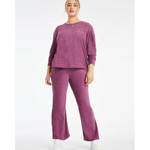 Simply Be Cosy Skinny Flare Trouser Mauve 20 Female