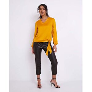 JD Williams V-Neck Side Tie Top Yellow 24