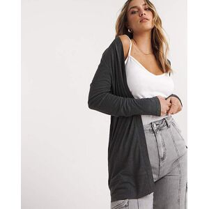 Simply Be Charcoal Edge To Edge Jersey Cardigan Charcoal 10 Female