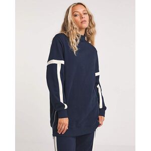 Simply Be Navy Side Zip Tunic With Stripe Navy 10 Female