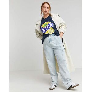 Simply Be Fanta Lemon License T-Shirt Navy 16/18 Female