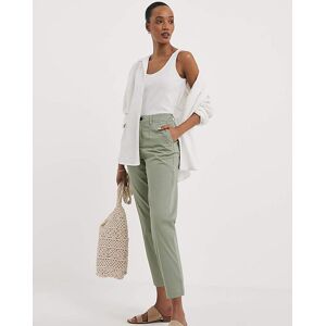 JD Williams Sage Stretch Cropped Chino Trousers Sage 28 female