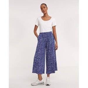 JD Williams Navy Print Jersey Culotte Navy Print 8 female