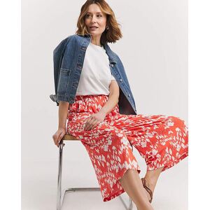 JD Williams Coral Print Jersey Culotte Coral Print 12 female