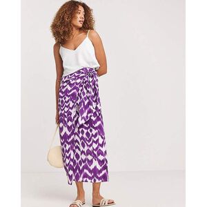 JD Williams Purple Print Twist Wrap Midi Skirt Purple Print 26