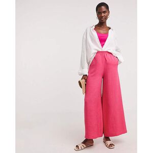 JD Williams Textured Wide Leg Palazzo Trousers Pink 28 female