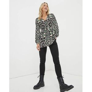 FatFace Gina Mosaic Placement Tunic Black Multi 8 female