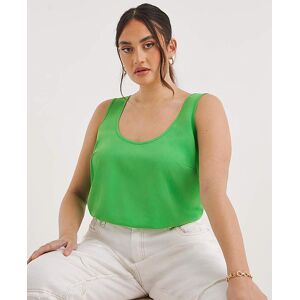 Simply Be Green Lightweight Scoop Neck Vest Top Green 18 Female