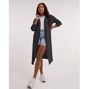 Simply Be Charcoal Ribbed Longline Cardigan Charcoal 30 Female