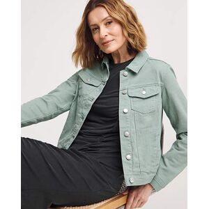 JD Williams Green Western Denim Jacket Green 22 female