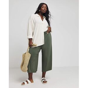 Simply Be Jersey Wide Leg Culottes Khaki 22 Female