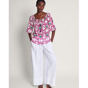 Monsoon Zamora Geometric Print Sun Top Pink S 8/10 Female