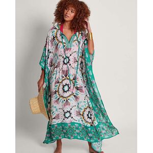 Monsoon Allegra Print Kaftan Ivory S 8/10