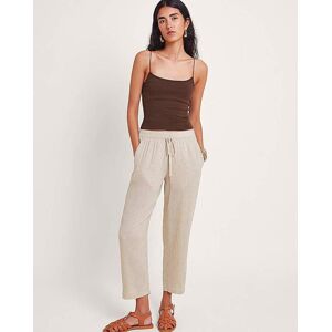 Monsoon Penina Crop Trousers Natural L 16/18 Female