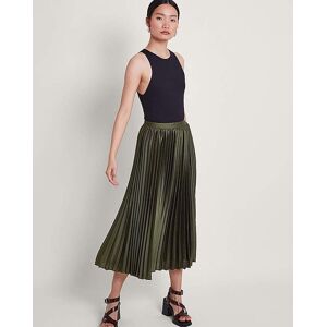 Monsoon Evelyn Pleated Skirt Khaki XL 20/22