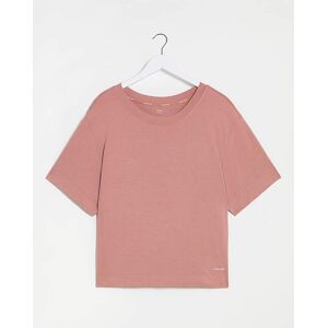 Calvin Klein Modal Crew Neck Tee Shirt RED Grape M female